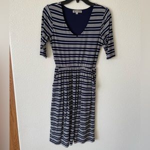 Navy striped dress